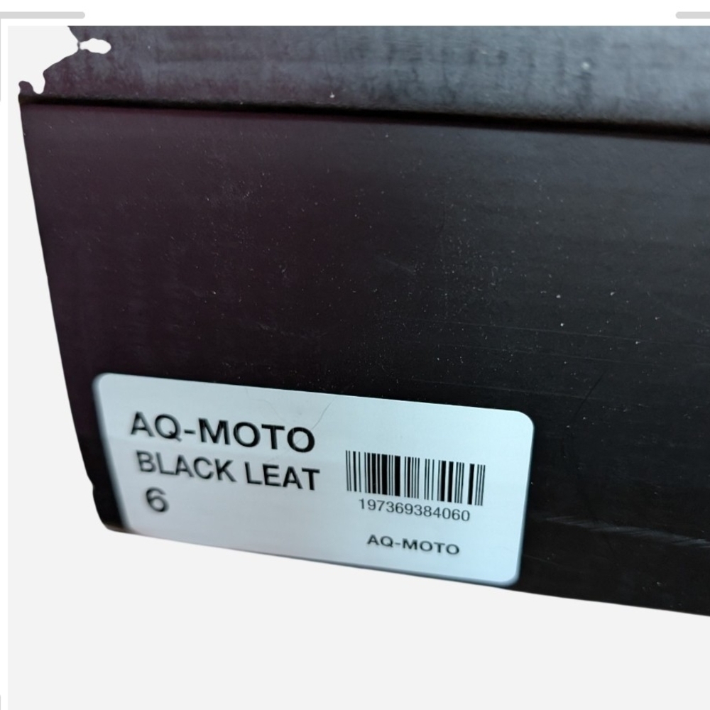 Aqua Black Combat Boots with Buckle - Picture 5 of 9